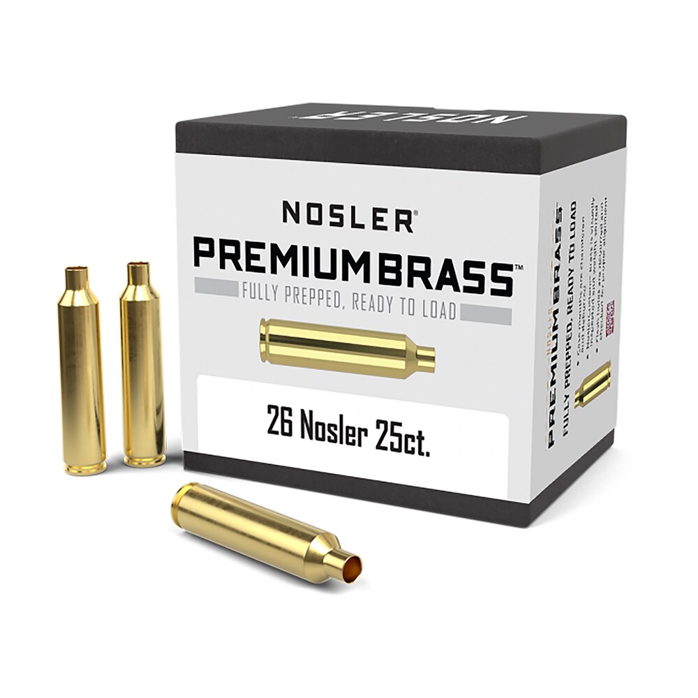 nosler 10140 premium brass unprimed cases 26nosler rifle brass 25/box Nosler 10140 Premium Brass Unprimed Cases 26Nosler Rifle Brass 25/Box Sports South item 92025
