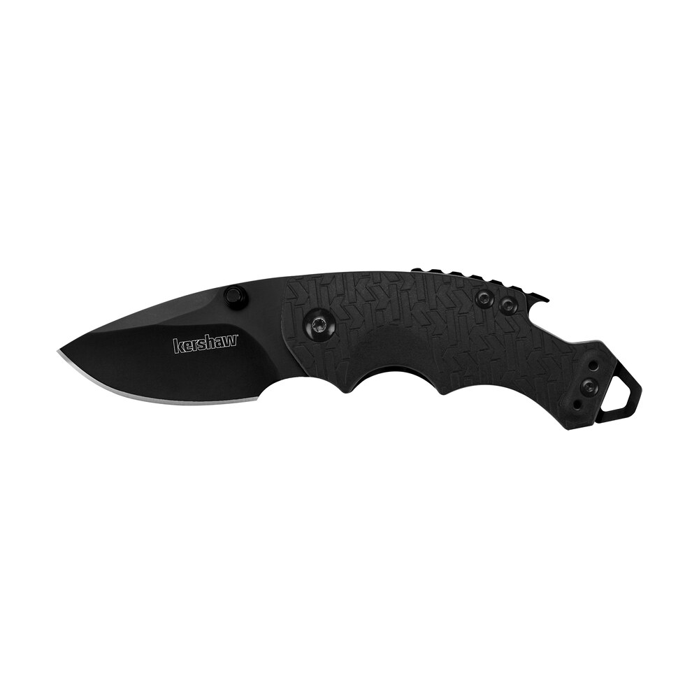 kershaw 8700blk shuffle 2.40" folding gfn plain black oxide 8cr14mov ss blade black k textured glass filled nylon handle includes pocket clip Kershaw 8700BLK Shuffle 2.40" Folding GFN Plain Black Oxide 8Cr14MoV SS Blade Black K Textured Sports South item 92316