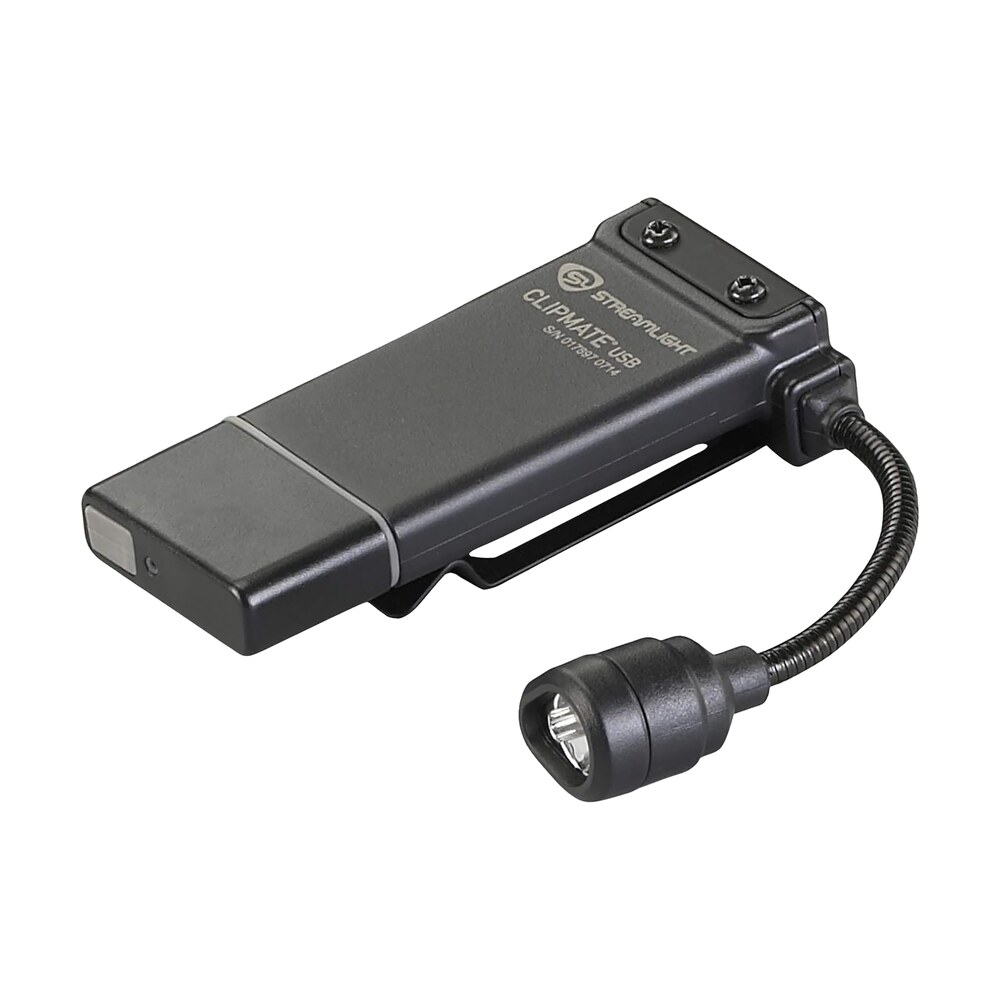 streamlight 61126 clipmate usb clip on light black 0.2/0.5/10/70 lumens white/red led Streamlight 61126 ClipMate USB Clip-On Light Black 0.2/0.5/10/70 Lumens White/Red LED Sports South item 92466