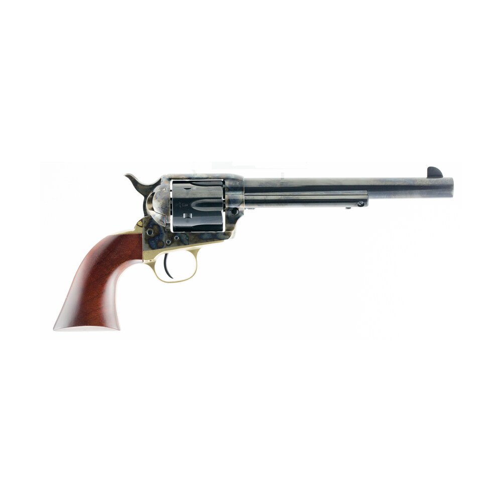 taylors & company 550851 ranch hand 45 colt (lc) caliber with 7.50" blued finish barrel, 6rd capacity blued finish cylinder, color case hardened finish steel frame & walnut grip Taylors & Company 550851 Ranch Hand 45 Colt (LC) Caliber Sports South item 92501