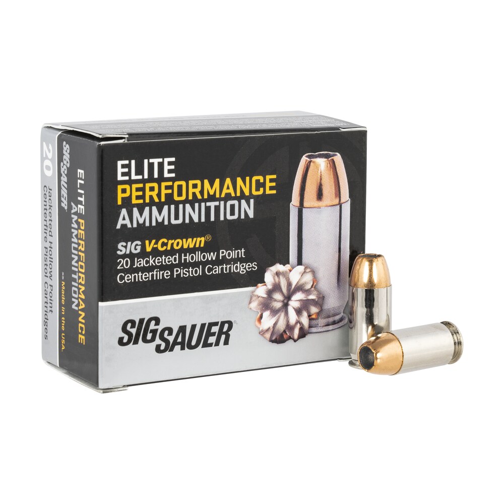 sig sauer e45ap120 elite performance 45acp 200gr v crown jacketed hollow point 20 per box/10 case Sig Sauer E45AP120 Elite Performance 45ACP 200gr V-Crown Jacketed Hollow Point 20 Per Box/10 Sports South item 92646