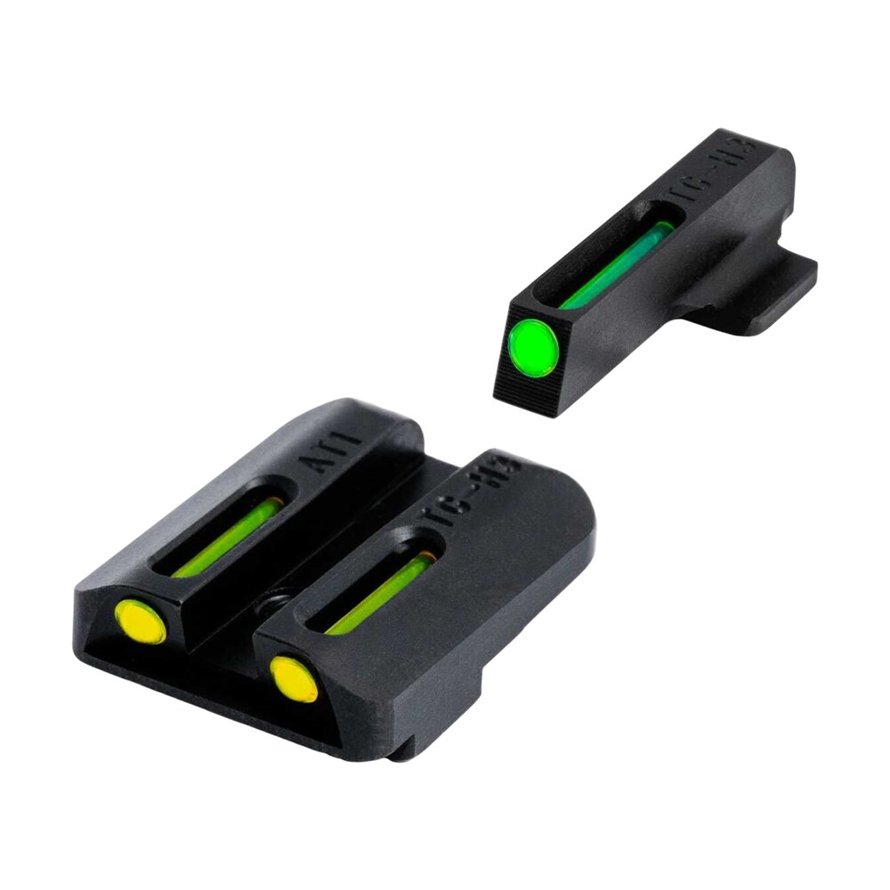 truglo tg131gt1b tfo green/tritium/fiber optic front sight yellow/tritium/fiber optic rear sight glock 42/43 TruGlo TG131GT1B TFO Green/Tritium/Fiber Optic Front Sight-Yellow/Tritium/Fiber Optic Rear Sports South item 93371