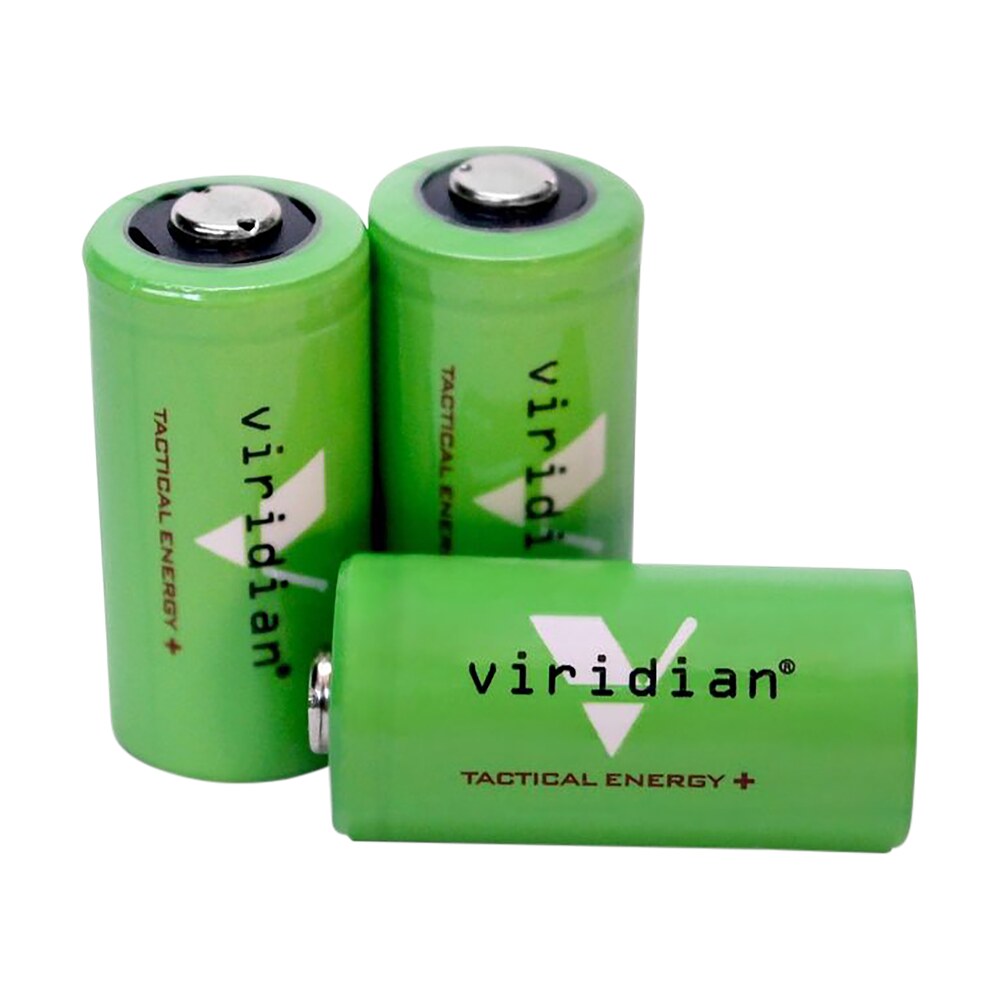 viridian 3500006 cr123 battery green 3.0 volts 1,750 mah (3) single pack Viridian 3500006 CR123 Battery Green 3.0 Volts 1,750 mAh (3) Single Pack Sports South item 93975