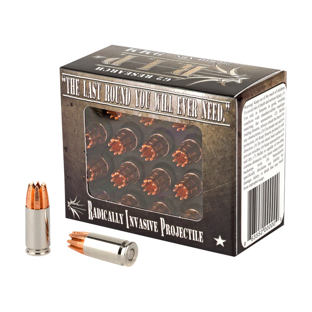 g2 research g00000 r.i.p 9mmluger 92gr fracturing hollow point 20 per box/25 case G2 Research G00000 R.I.P 9mmLuger 92gr Fracturing Hollow Point 20 Per Box/25 Case Sports South item 95450