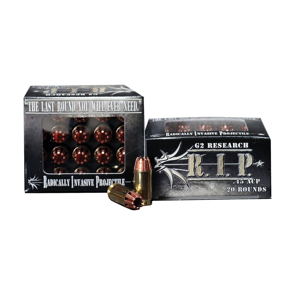 g2 research g00002 r.i.p 45acp 162gr fracturing hollow point 20 per box/25 case G2 Research G00002 R.I.P 45ACP 162gr Fracturing Hollow Point 20 Per Box/25 Case Sports South item 95453
