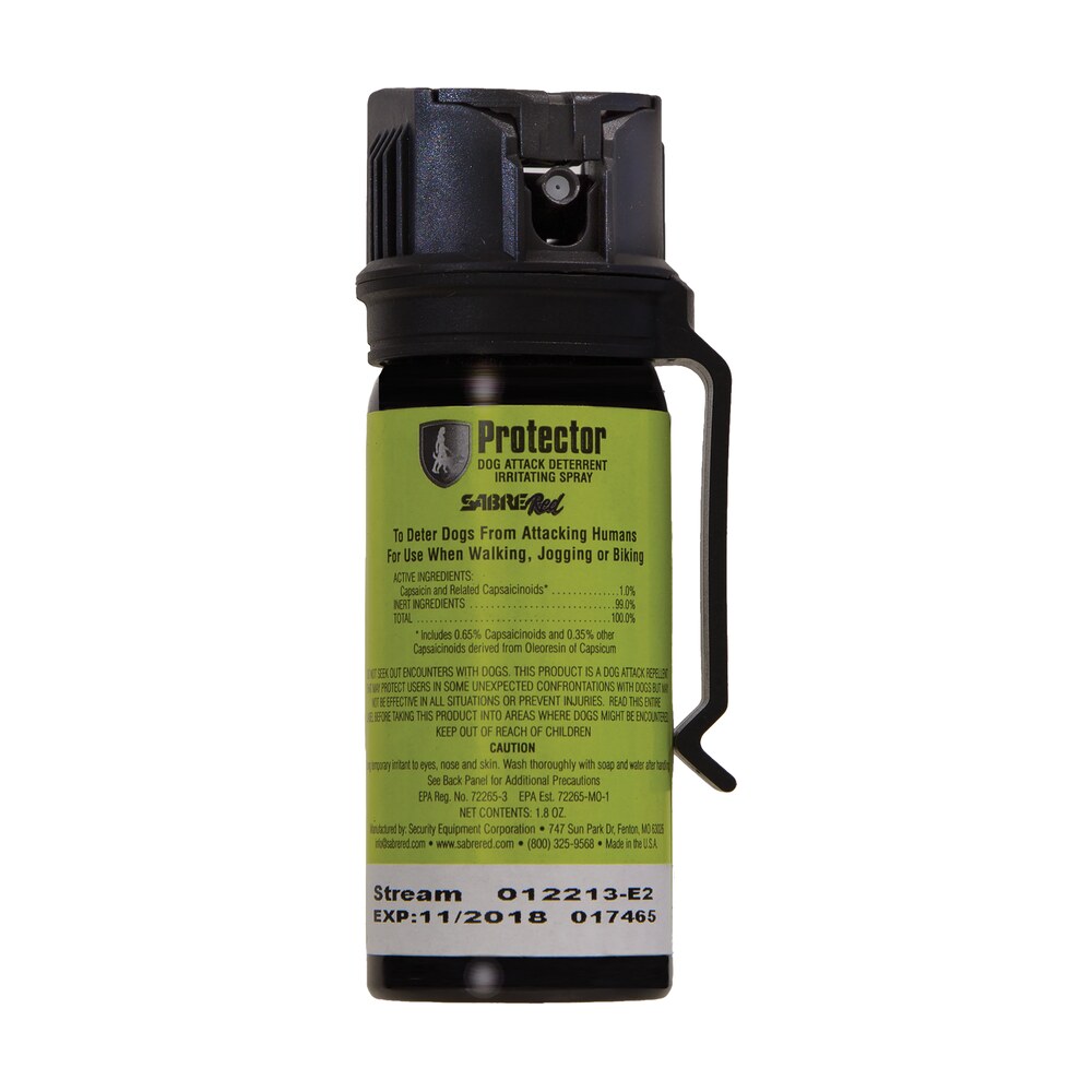 sabre srpmk3 dog spray capsaicin range 15 ft 1.80 oz includes belt clip Sabre SRPMK3 Dog Spray Capsaicin Range 15 ft 1.80 oz Includes Belt Clip Sports South item 95708