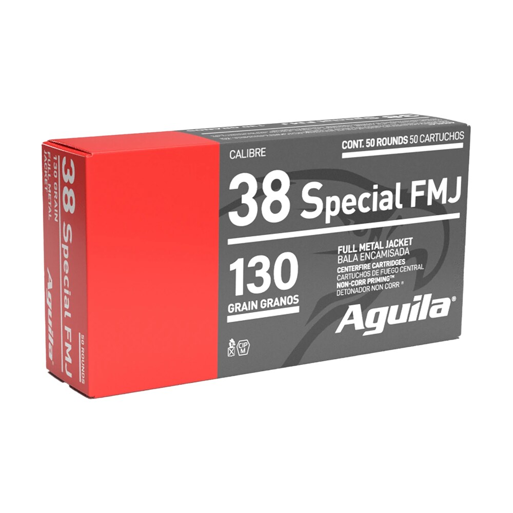 aguila 1e382521 38special 130gr full metal jacket 50 per box/20 case Aguila 1E382521 38Special 130gr Full Metal Jacket 50 Per Box/20 Case Sports South item 96097