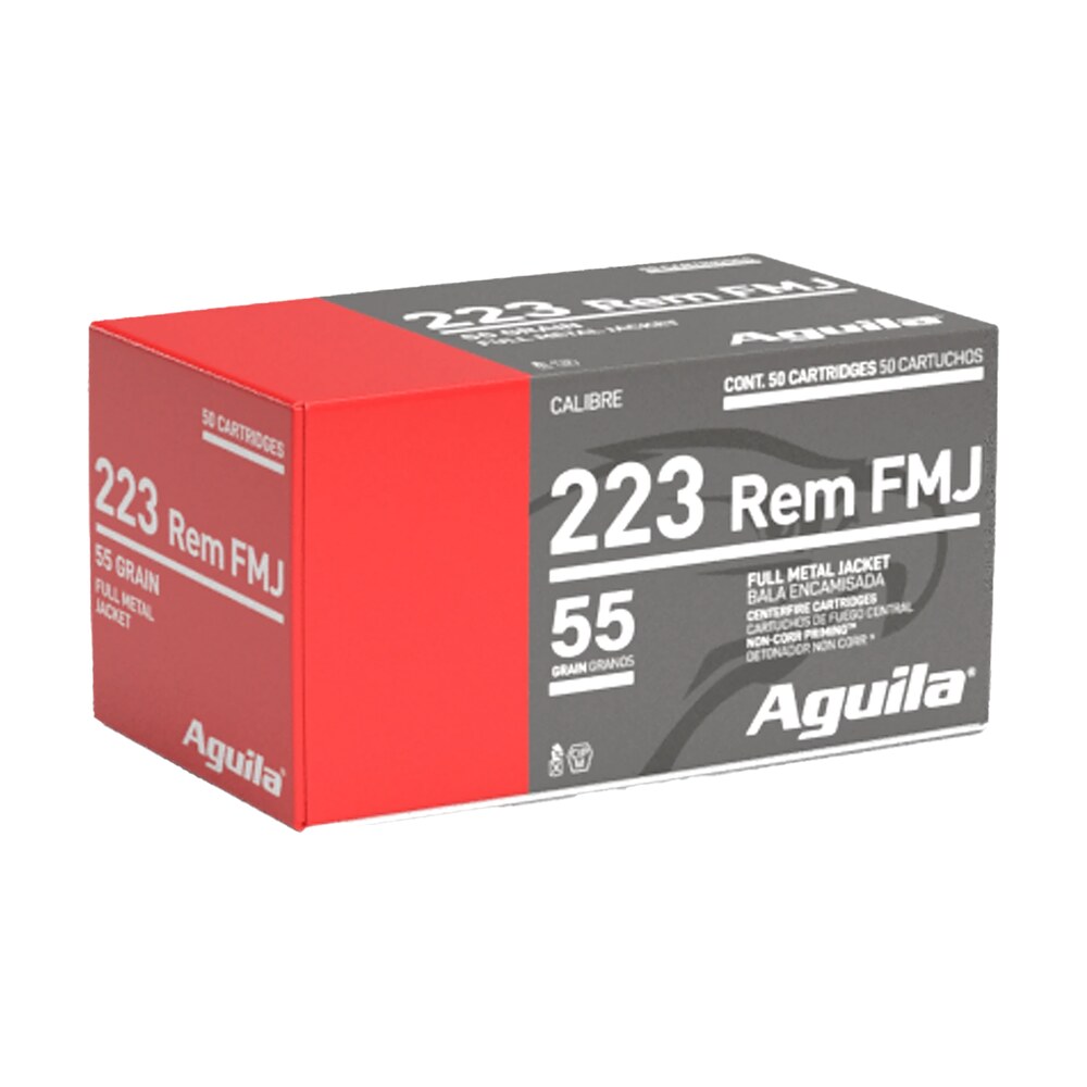 aguila 1e223110 223rem 55gr full metal jacket 50 per box/20 case Aguila 1E223110 223Rem 55gr Full Metal Jacket 50 Per Box/20 Case Sports South item 96109