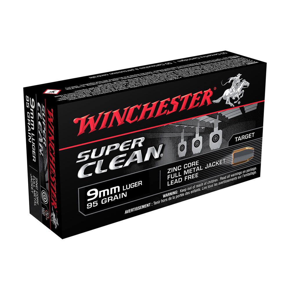 winchester ammo w9mmlf super clean 9mmluger 95gr lead free full metal jacket 50 per box/10 case Winchester Ammo W9MMLF Super Clean 9mmLuger 95gr Lead Free Full Metal Jacket 50 Per Box/10 Case Sports South item 9618