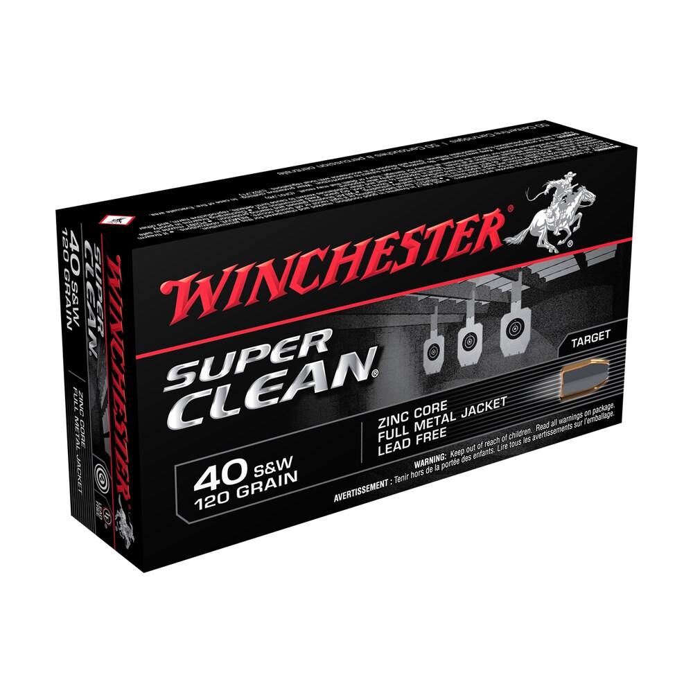 winchester ammo w40swlf super clean 40s&w 120gr lead free full metal jacket 50 per box/10 case Winchester Ammo W40SWLF Super Clean 40S&W 120gr Lead Free Full Metal Jacket 50 Per Box/10 Sports South item 9619