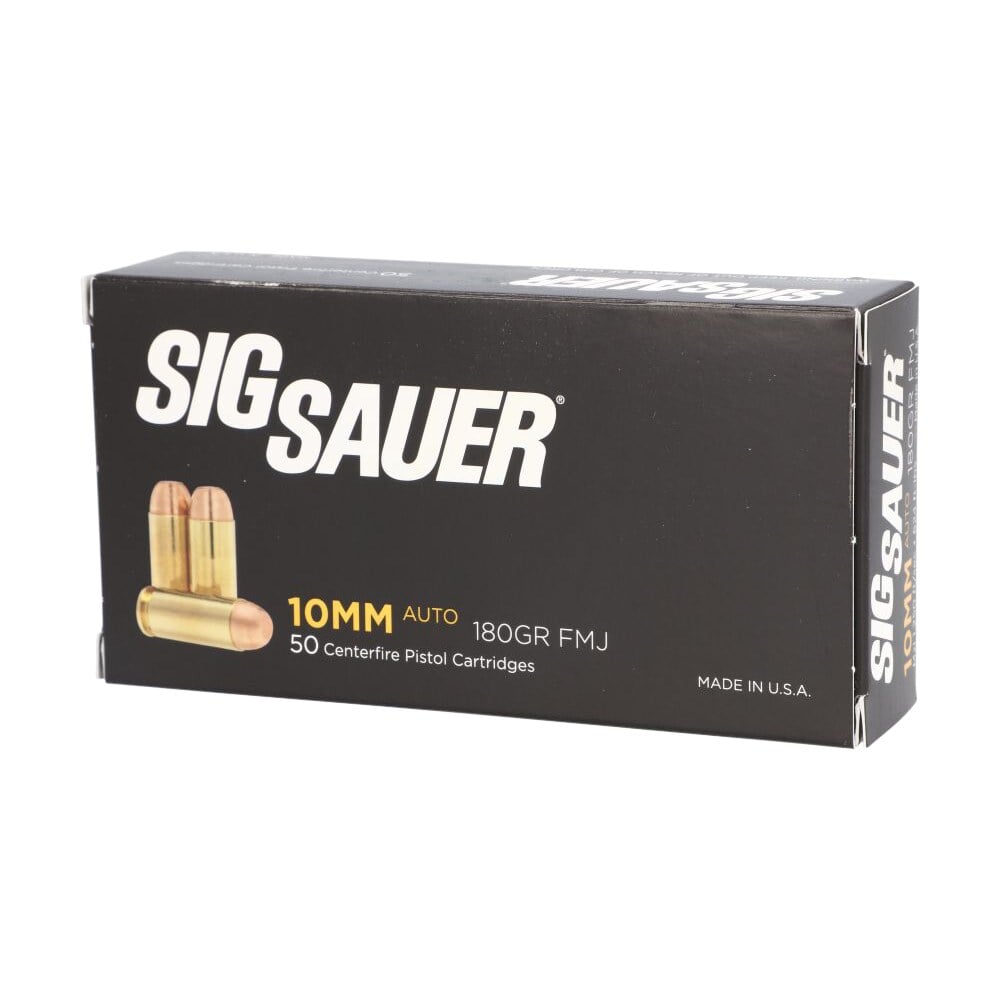 sig sauer e10mb150 elite ball 10mmauto 180gr full metal jacket 50 per box/20 case Sig Sauer E10MB150 Elite Ball 10mmAuto 180gr Full Metal Jacket 50 Per Box/20 Case Sports South item 96697
