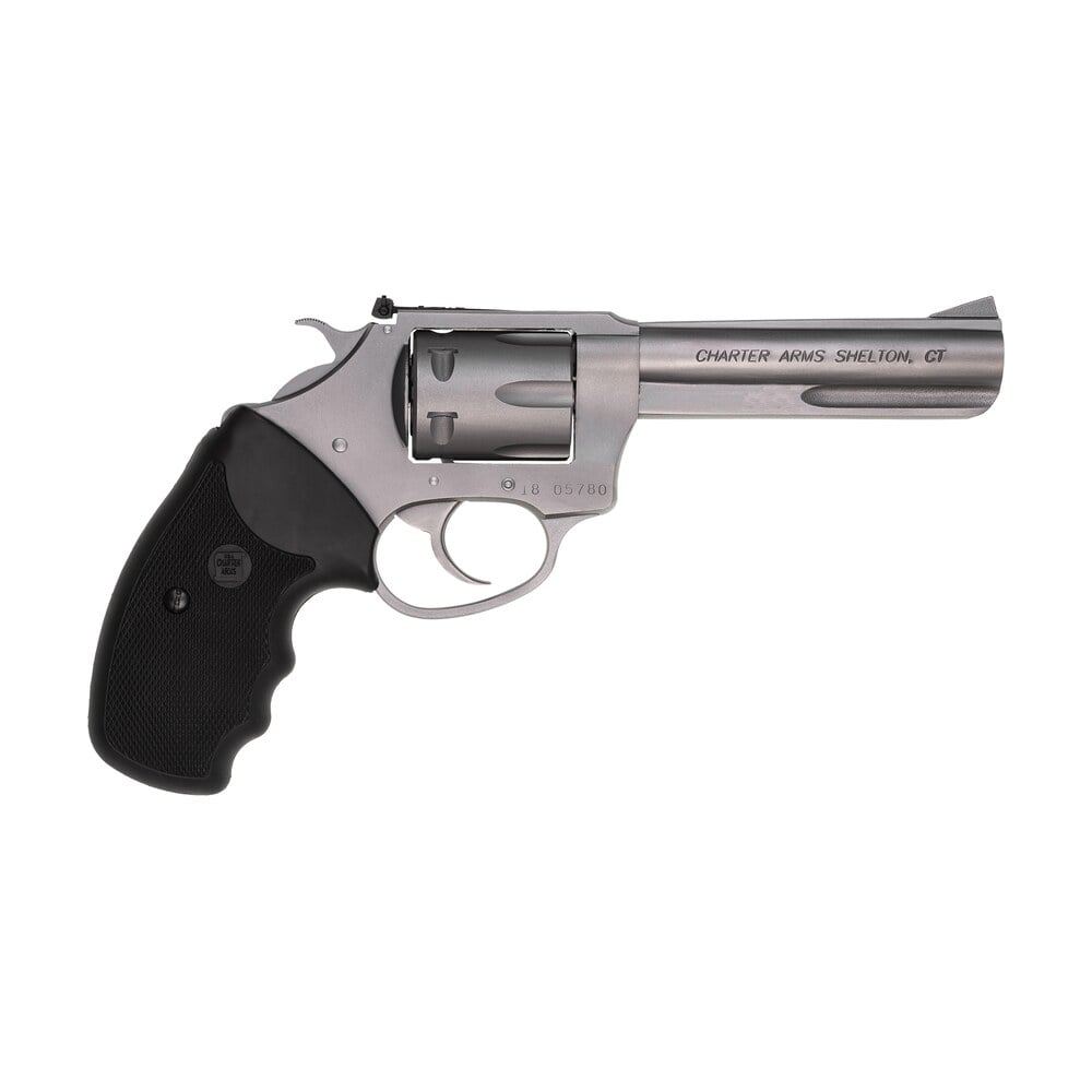 charter arms 72242 pathfinder target 22 lr, 8 shot 4.20" matte stainless steel barrel & cylinder, anodized aluminum frame w/black finger grooved rubber grip, exposed hammer Charter Arms 72242 Pathfinder Target 22 LR, 8 Shot 4.20" Matte Stainless Steel Barrel & Sports South item 97423