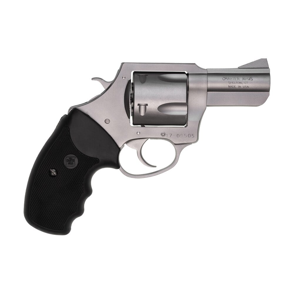 charter arms 74520 pitbull 45 acp 5rd, 2.50" matte stainless steel barrel, cylinder & frame, standard hammer, finger grooved black rubber grip Charter Arms 74520 Pitbull 45 ACP 5rd, 2.50" Matte Stainless Steel Sports South item 97425