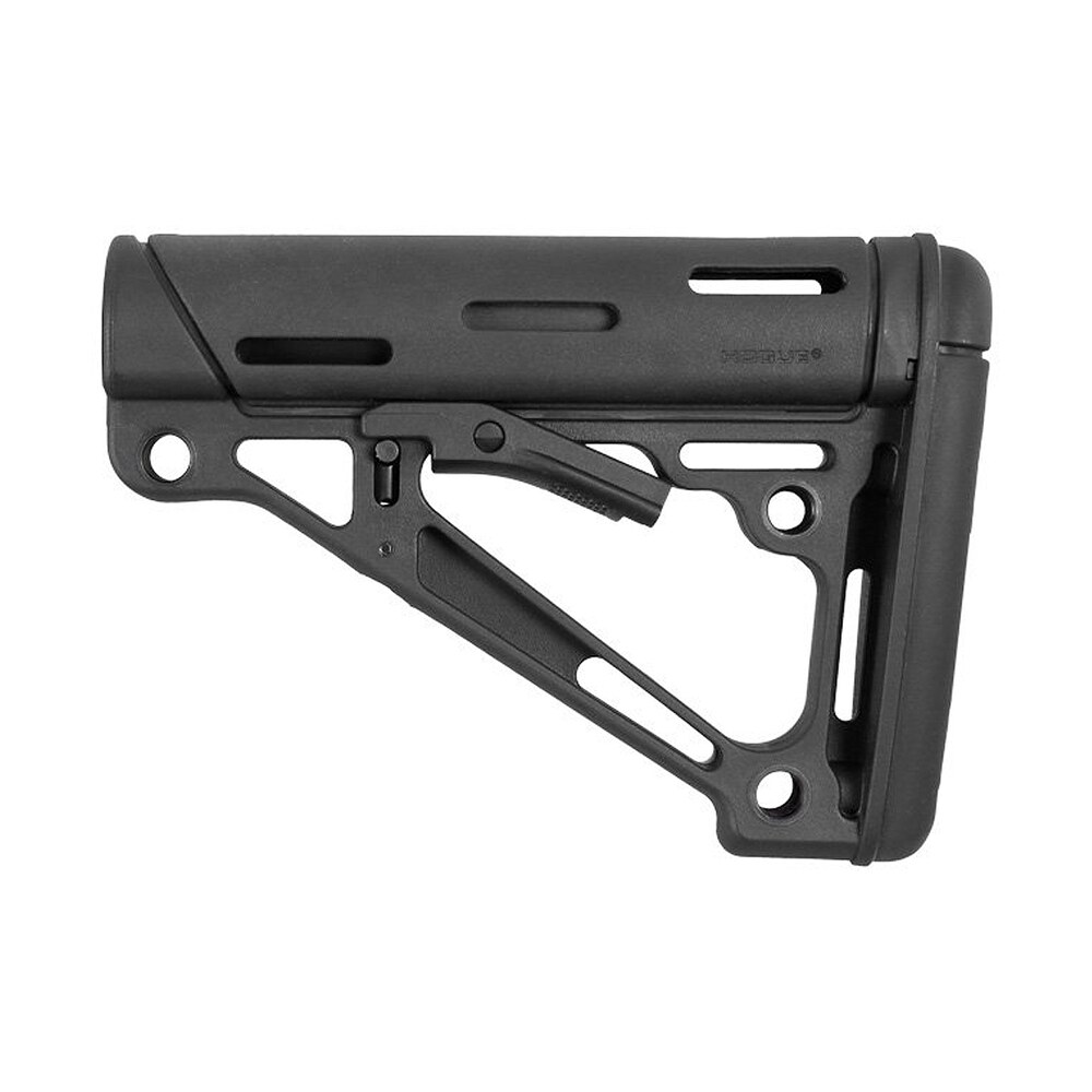 hogue 15050 overmolded collapsible buttstock black overmolded rubber black for ar15, m16, m4 with commercial tube (tube not included) Hogue 15050 OverMolded Collapsible Buttstock Black OverMolded Rubber Black for AR15, M16, M4 Sports South item 97646