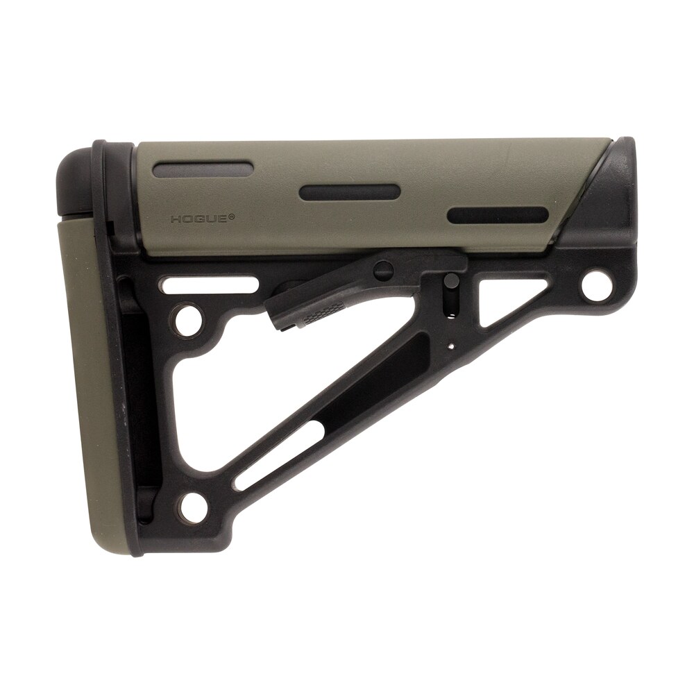 hogue 15250 overmolded collapsible buttstock od green overmolded rubber black synthetic ar 15, m16, m4 Hogue 15250 OverMolded Collapsible Buttstock OD Green OverMolded Rubber Black Synthetic AR-15, Sports South item 97647