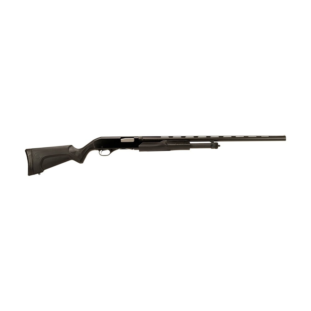 stevens 22436 320 field full size 20 gauge pump 3" 5+1 26" matte black vent rib barrel, matte black aluminum receiver, fixed matte black synthetic stock, ambidextrous Stevens 22436 320 Field Full Size 20 Gauge Pump 3" 5+1 26" Matte Black Vent Rib Sports South item 97943