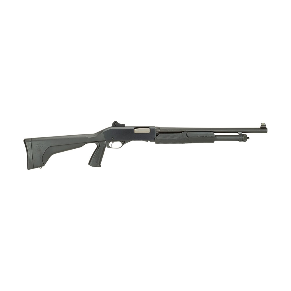 stevens 22439 320 security 20 gauge 3" 5+1 18.50" matte blued carbon steel barrel, matte black fixed pistol grip stock ambidextrous, ghost ring sight Stevens 22439 320 Security 20 Gauge 3" 5+1 18.50" Matte Blued Carbon Steel Sports South item 97946