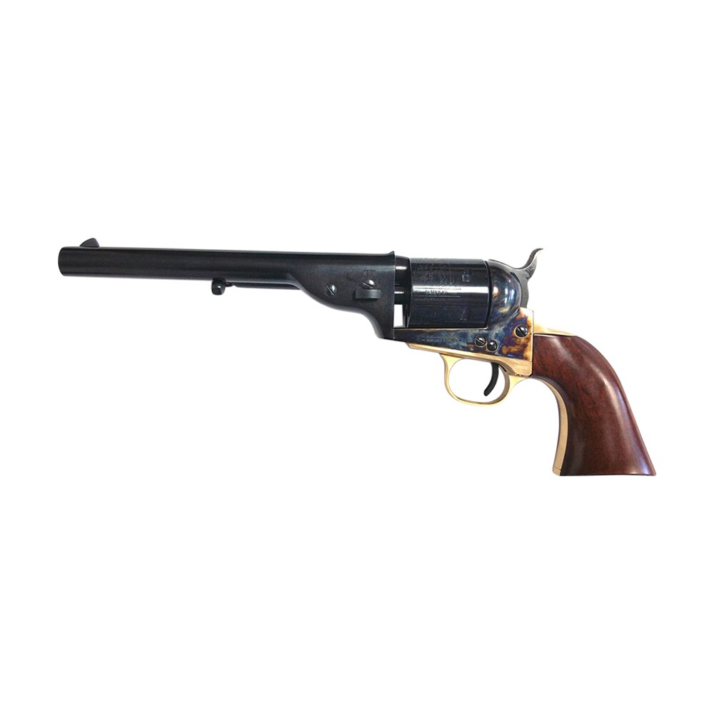 taylors & company 550725 1851 open top 45 colt (lc) caliber with 7.50″ blued finish barrel, 6rd capacity blued finish cylinder, color case hardened finish steel frame & walnut navy size grip Taylors & Company 550725 1851 Open-Top 45 Colt (LC) Caliber Sports South item 9815