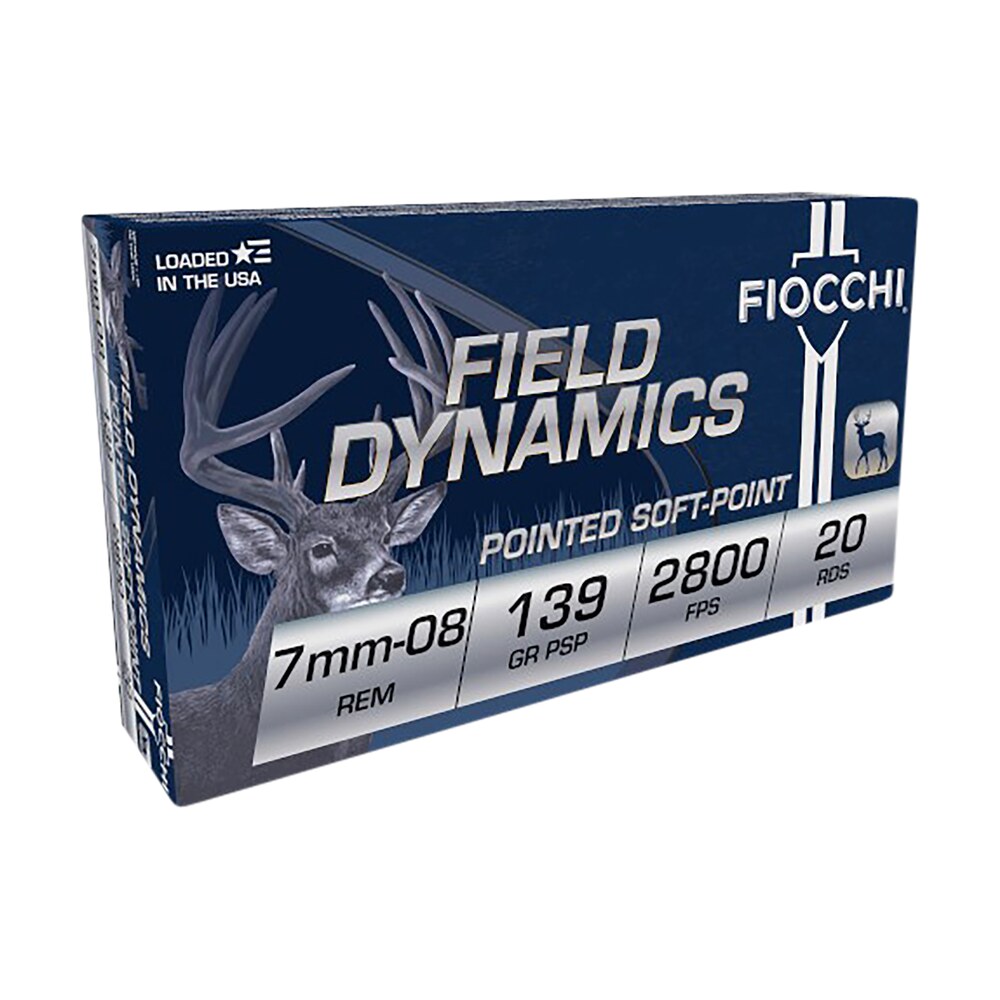 fiocchi 7mm08b field dynamics 7mm 08rem 139gr pointed soft point 20 per box/10 case Fiocchi 7MM08B Field Dynamics 7mm-08Rem 139gr Pointed Soft Point 20 Per Box/10 Case Sports South item 98262