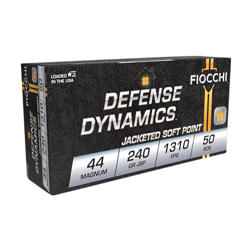 fiocchi 44a500 defense dynamics 44remmag 240gr jacketed soft point 50 per box/10 case Fiocchi 44A500 Defense Dynamics 44RemMag 240gr Jacketed Soft Point 50 Per Box/10 Case Sports South item 98273