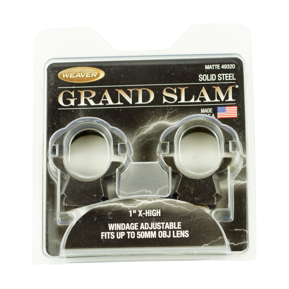 weaver mounts 49320 grand slam windage adjustable matte black 1" extra high Weaver Mounts 49320 Grand Slam Windage Adjustable Matte Black 1" Extra High Sports South item 98419