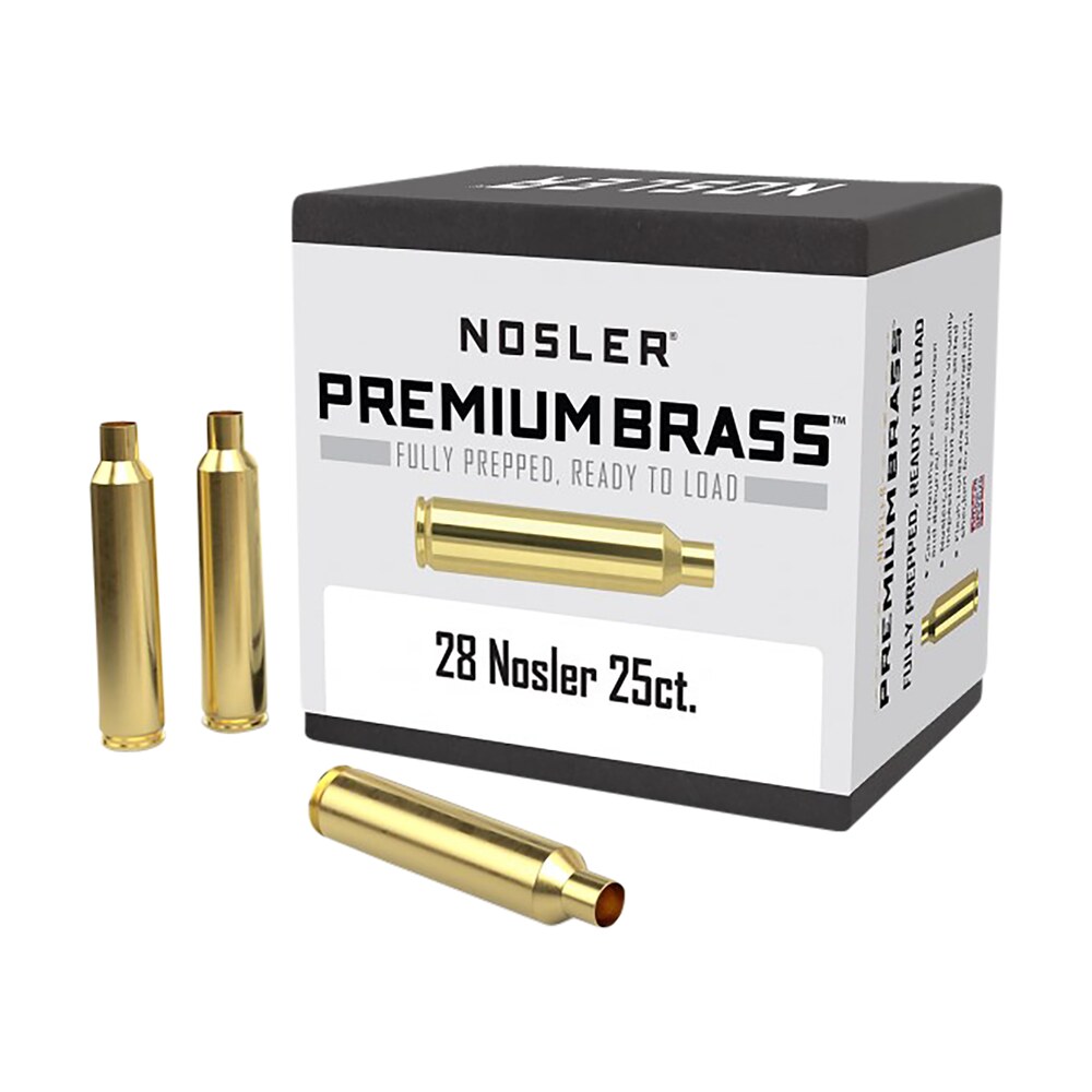 nosler 10150 premium brass unprimed cases 28nosler rifle brass 25/box Nosler 10150 Premium Brass Unprimed Cases 28Nosler Rifle Brass 25/Box Sports South item 98582
