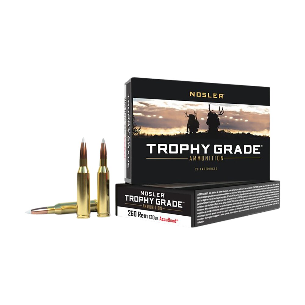 nosler 60024 trophy grade 260rem 130gr nosler accubond 20 per box/10 case Nosler 60024 Trophy Grade 260Rem 130gr Nosler AccuBond 20 Per Box/10 Case Sports South item 98584