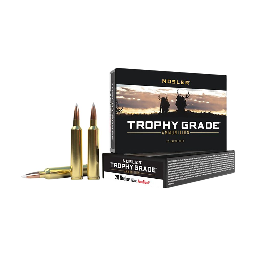 nosler 60035 trophy grade 28nosler 160gr nosler accubond 20 per box/10 case Nosler 60035 Trophy Grade 28Nosler 160gr Nosler AccuBond 20 Per Box/10 Case Sports South item 98587