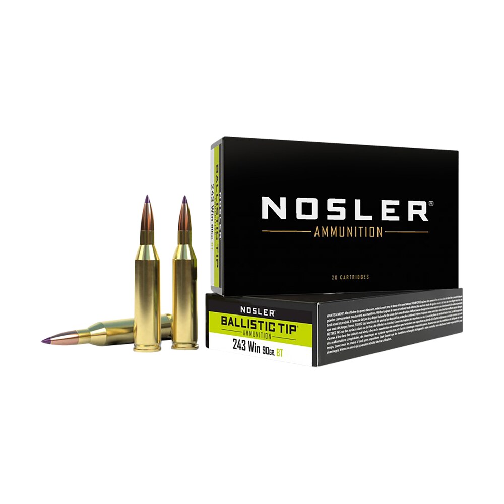 nosler 40050 ballistic tip 243win 90gr spitzer ballistic tip 20 per box/10 case Nosler 40050 Ballistic Tip 243Win 90gr Spitzer Ballistic Tip 20 Per Box/10 Case Sports South item 98592