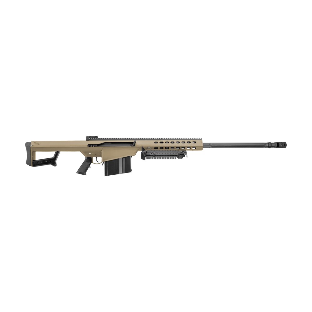 barrett 14029 m82a1 416 barrett 10+1 29″ fluted barrel, flat dark earth cerakote steel receiver, m1913 picatinny acc. rail, fixed synthetic stock w/sorbothane recoil pad, includes hard carry case Barrett 14029 M82A1 416 Barrett 10+1 29" Fluted Sports South item 9864