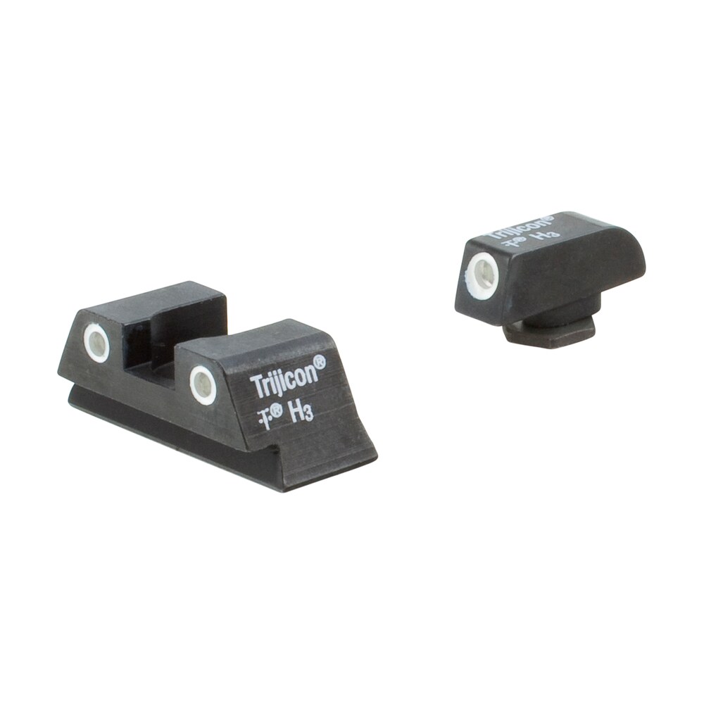 trijicon 600777 bright & tough night sights green/tritium white outline front sight green/tritium white outline rear sight glock 42/43 small frame Trijicon 600777 Bright & Tough Night Sights Green/Tritium White Outline Front Sports South item 99036