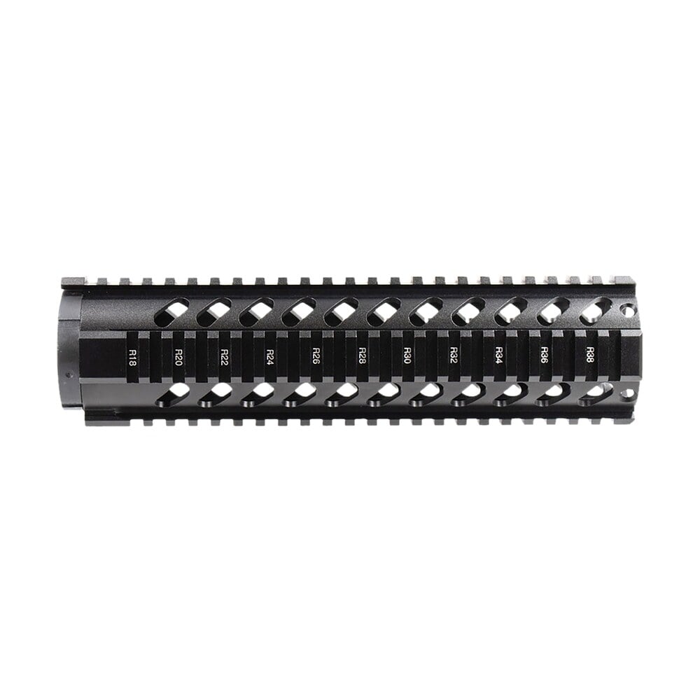 aim sports mt061 ar handguard 10" mid length style made of aluminum with black anodized finish & quad rail Aim Sports MT061 AR Handguard 10" Mid-Length Style Made of Aluminum Sports South item 99351